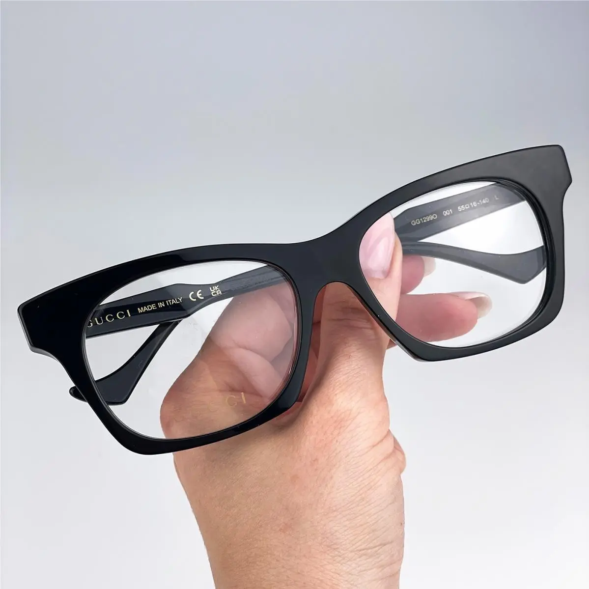 Gucci Women Eyeglasses Black Demo Square GG1299O 001