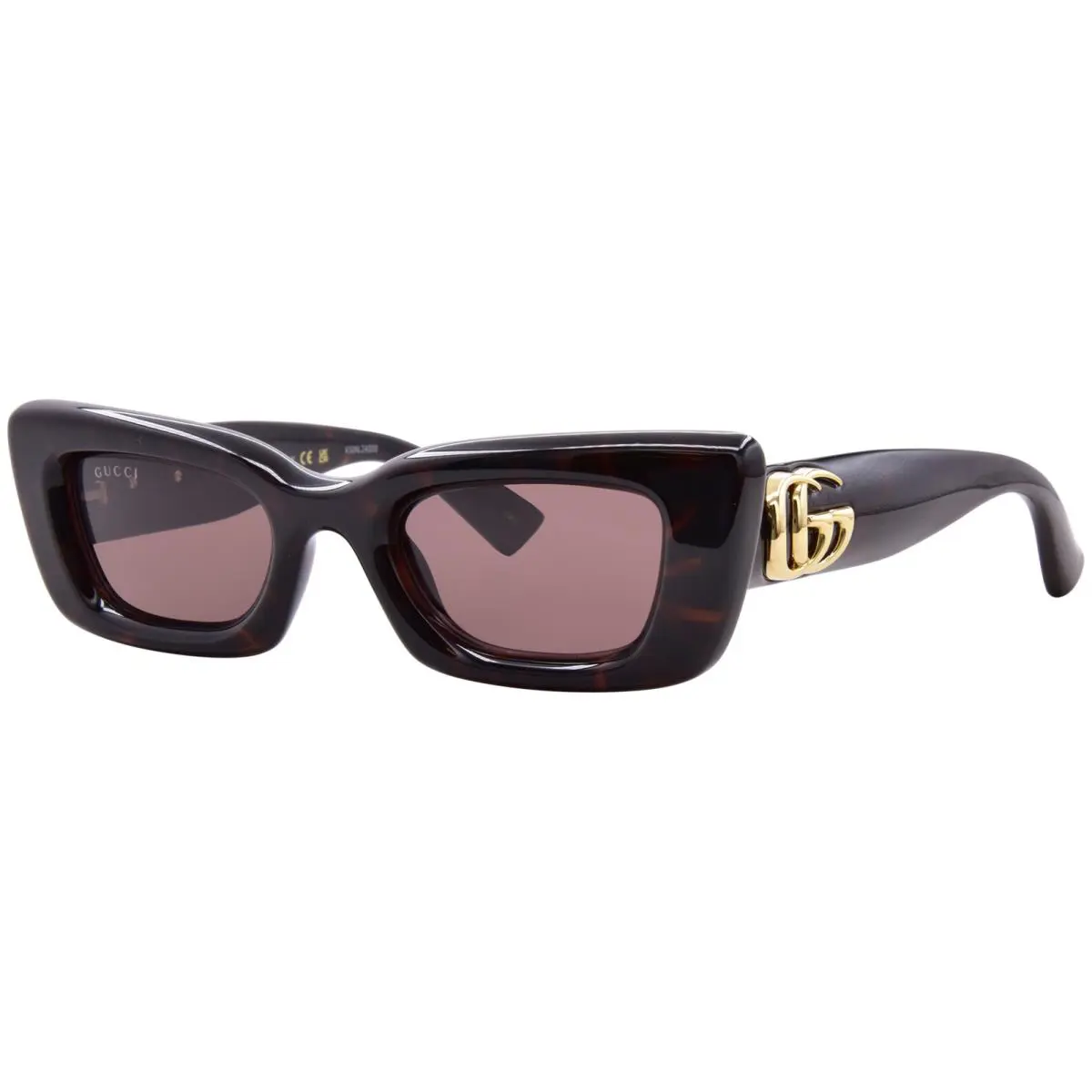 Gucci GG1827S 002 Sunglasses Women`s Havana/brown Cat Eye 49mm