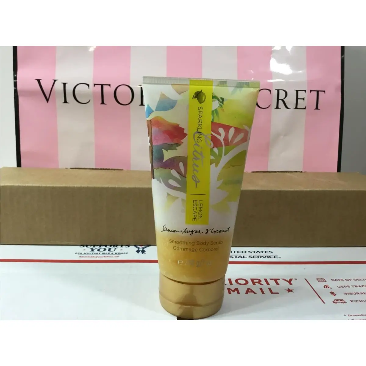 Victoria`s Secret Lemon Escape Body Mist Lotion Hand Cream Body Wash Pick 1 BODY SCRUB by Victoria's Secret