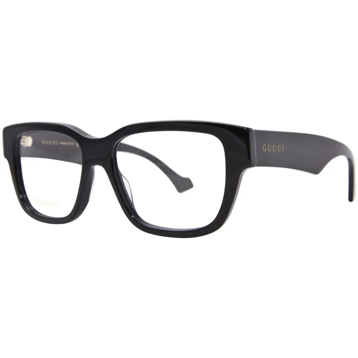 Gucci GG1428O 001 Eyeglasses Frame Men`s Black Full Rim Square Shape 55mm