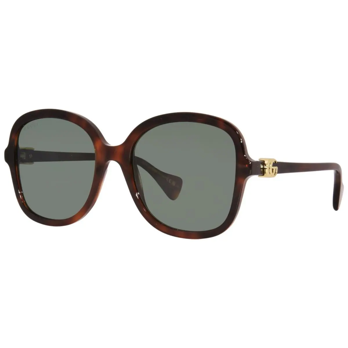 Gucci GG1178S 003 Sunglasses Women`s Havana/green Square Shape 56mm