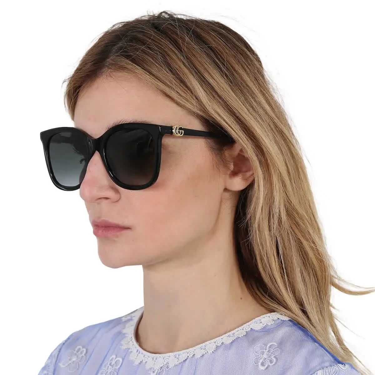 Gucci Grey Butterfly Ladies Sunglasses GG1071S 001 55 GG1071S 001 55
