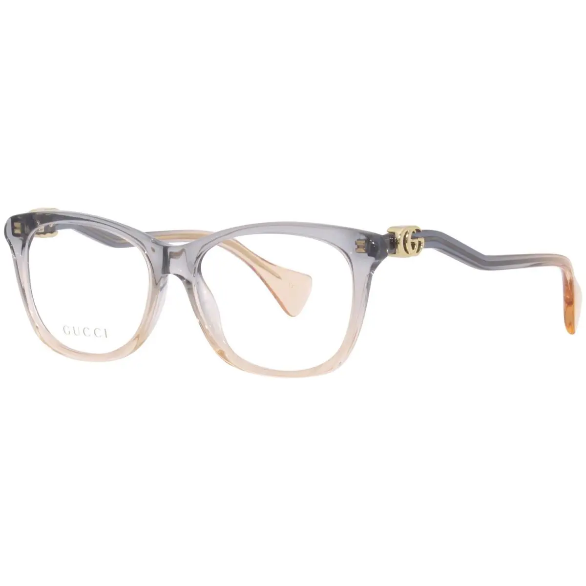 Gucci GG1012O 002 Eyeglasses Frame Women`s Blue Full Rim Cat Eye 54mm