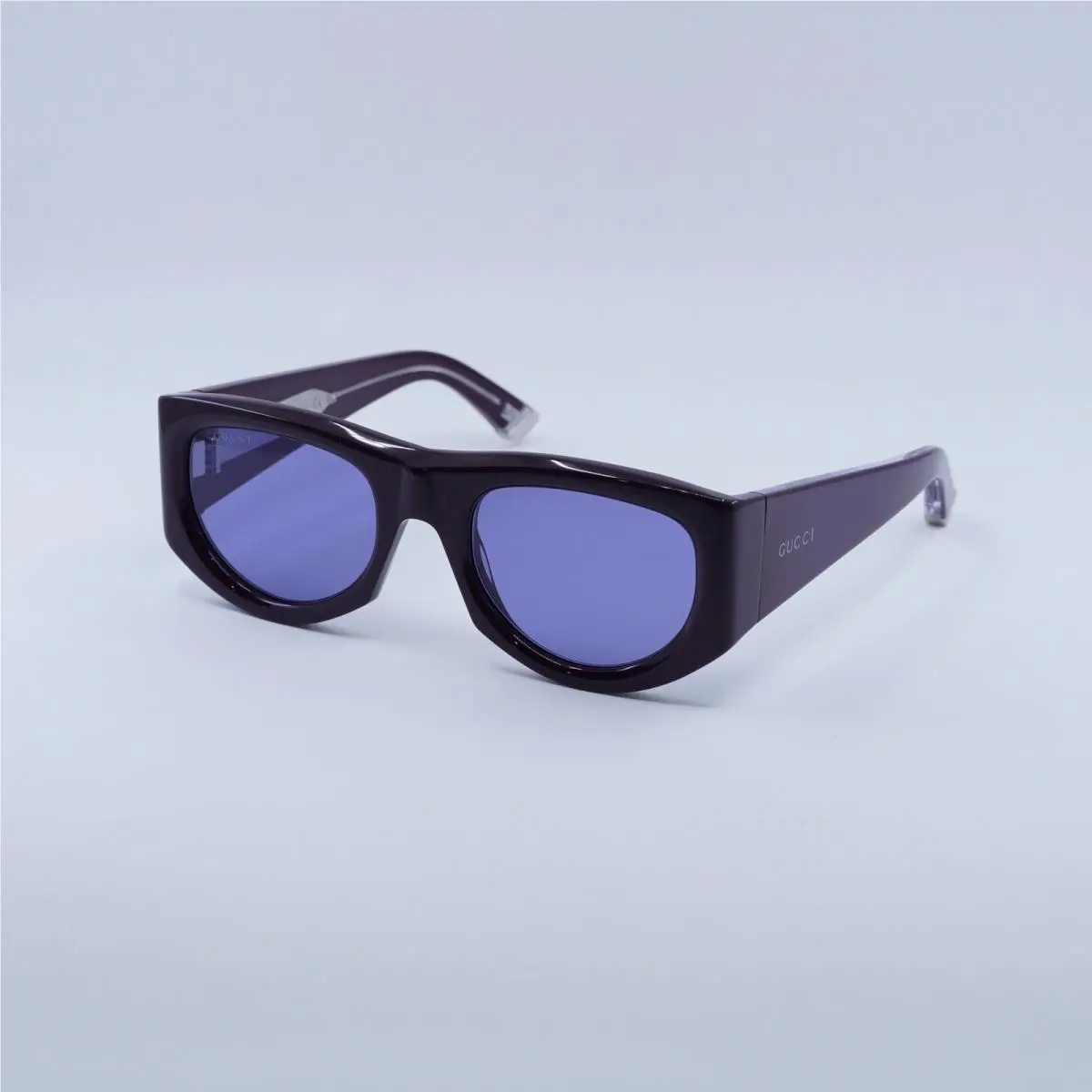 GG1917S 010 Shiny Solid Plum/solid Violet 53-21-140 Sunglasses by Gucci