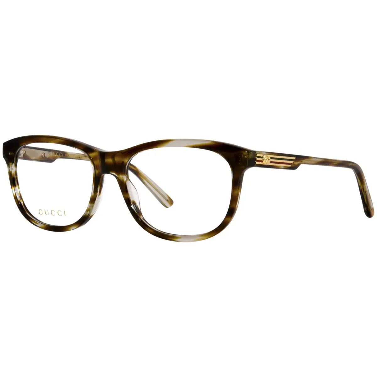 Gucci GG1292O 003 Eyeglasses Frame Men`s Havana Full Rim Square Shape 55mm