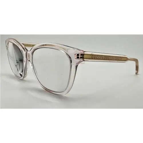 Gucci Eyeglasses Frames Only GG0566O 004 Clear Rose / Gold 52-18-140