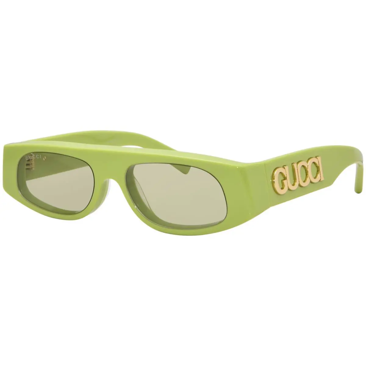 Gucci GG1771S 009 Sunglasses Women`s Green/gold/green Cat Eye 51mm - Frame: Green, Lens: Green