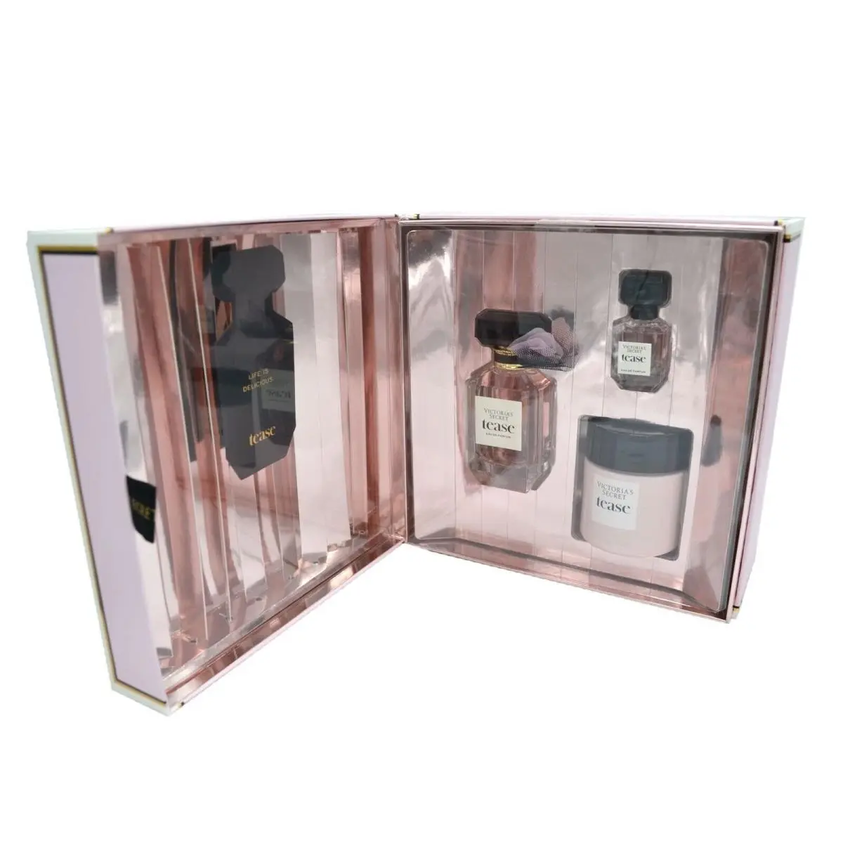 Victoria`s Secret Tease 3 Piece Eau De Parfum Gift Set Perfume Spray Body Cream by Victoria's Secret