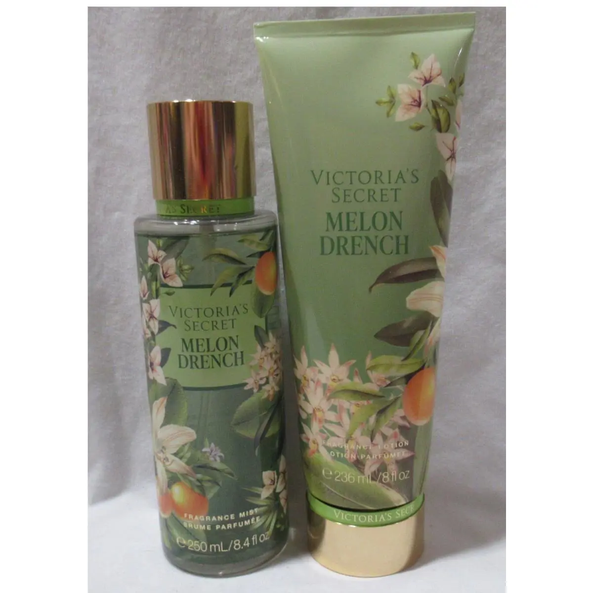 Victoria`s Secret Fragrance Mist Lotion Set Lot of 2 Melon Drench Coconut