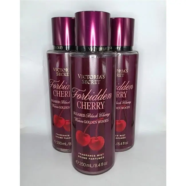 Victoria`s Secret Forbidden Cherry Body Mist 8.4 FL OZ Each 3 Pieces