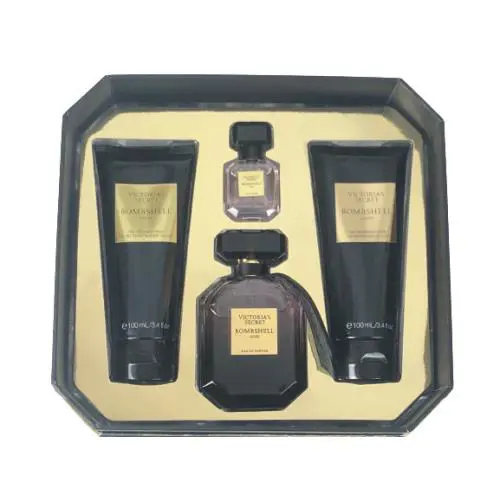 Victoria`s Secret Bombshell Oud 4 PC Gift Set 1.7 Perfume Wash Cream Lotion by Victoria's Secret
