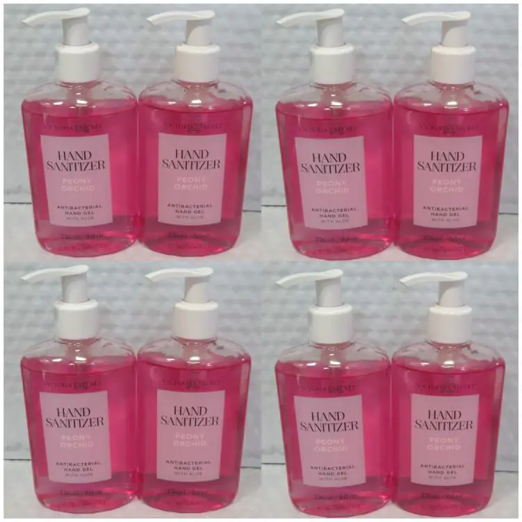 Victoria`s Secret Hand Gel Peony Orchid 8 OZ Nwob Lot OF 8