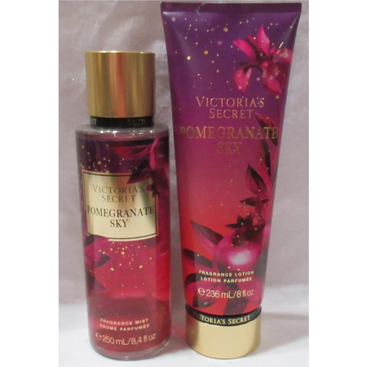 Victoria`s Secret Fragrance Mist Lotion Set Lot of 2 Pomegranate Sky