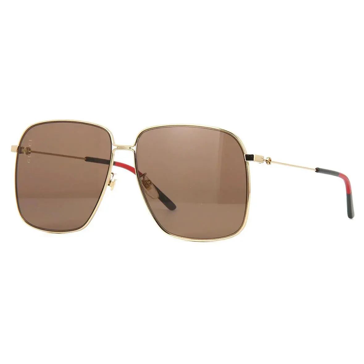 Gucci GG0394S 002 Square Unisex Sunglasses - Frame: HavanaGold, Lens: Brown