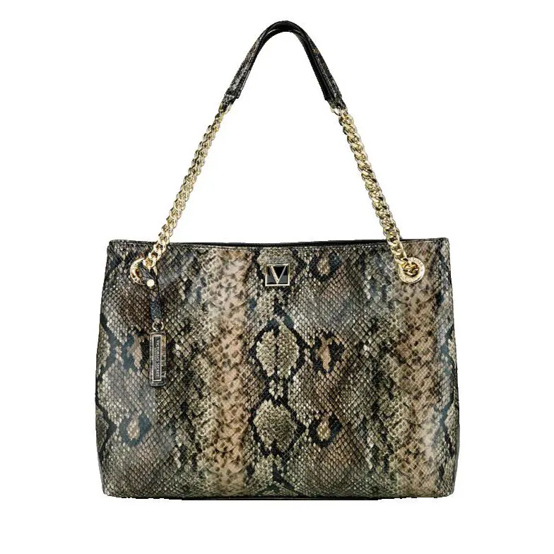 Victoria`s Secret The Victoria Shoulder Tote Hand Bag Purse Natural Python