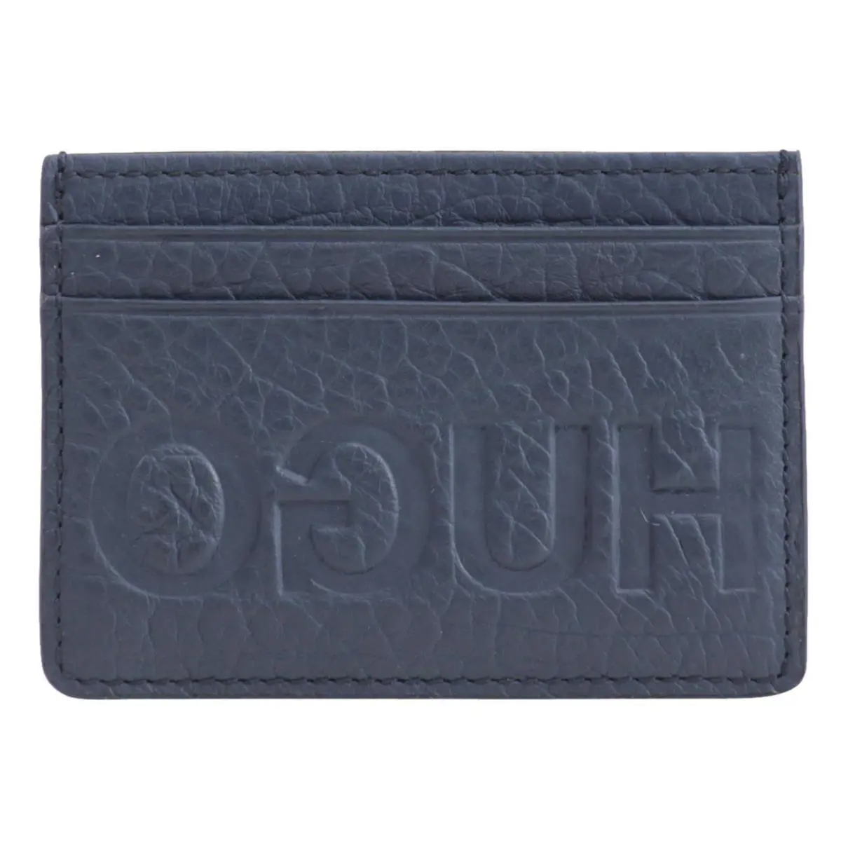 Men`s Victorian-r-s Leather Card Holder Wallet Blue by Hugo Boss