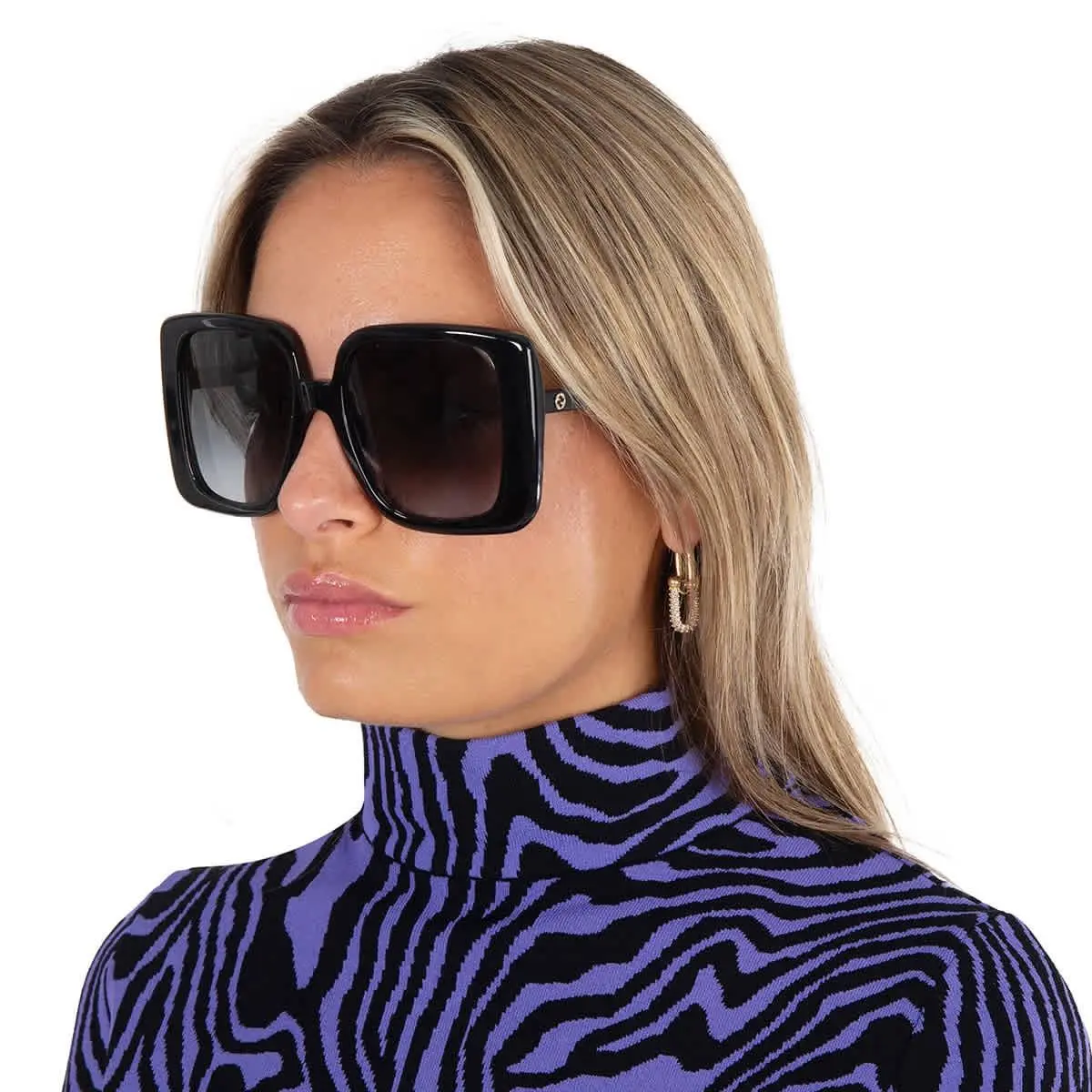 Grey Square Ladies Sunglasses GG1314S 001 55 GG1314S 001 55 by Gucci