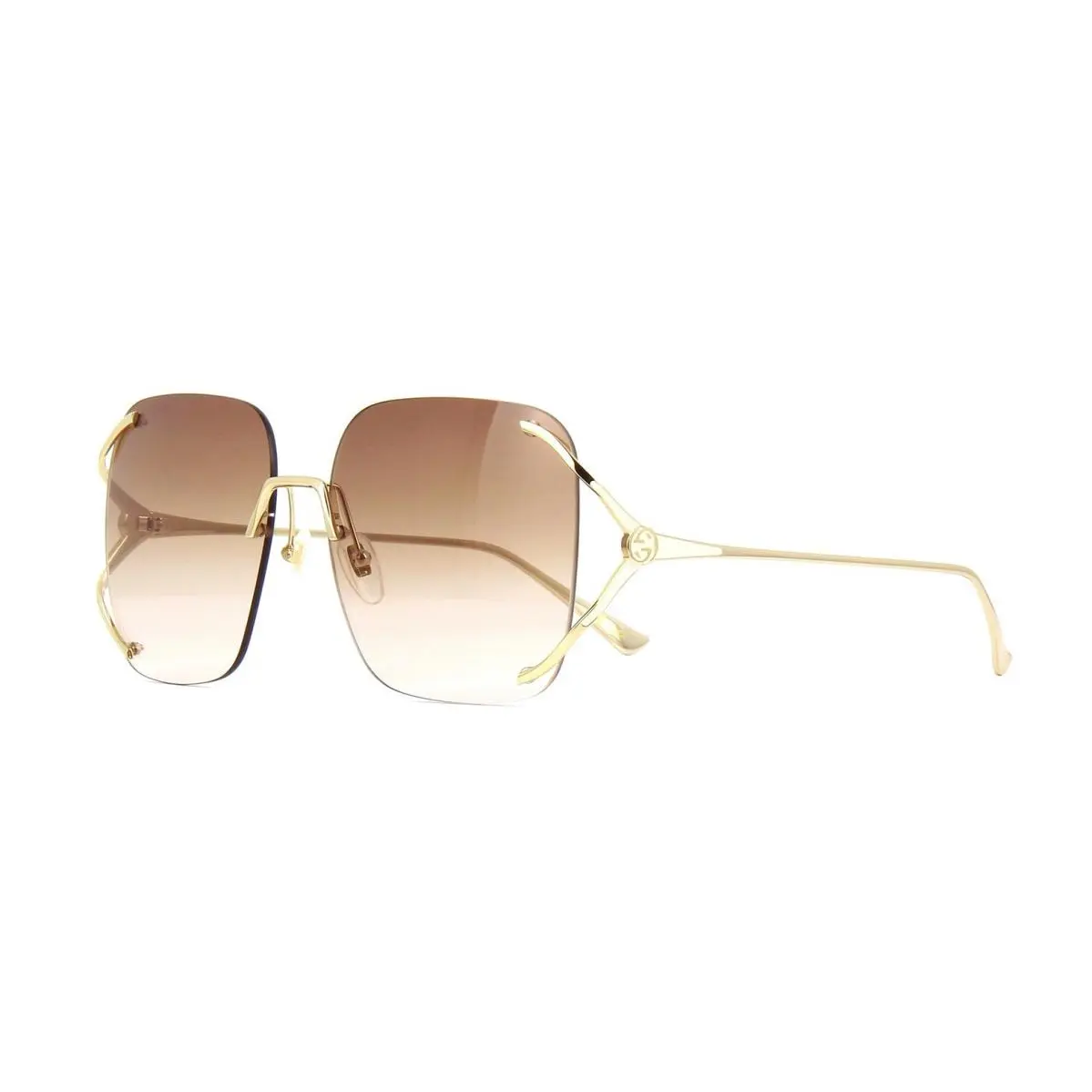 Gucci GG0646S Gold/brown Shaded 002 Sunglasses