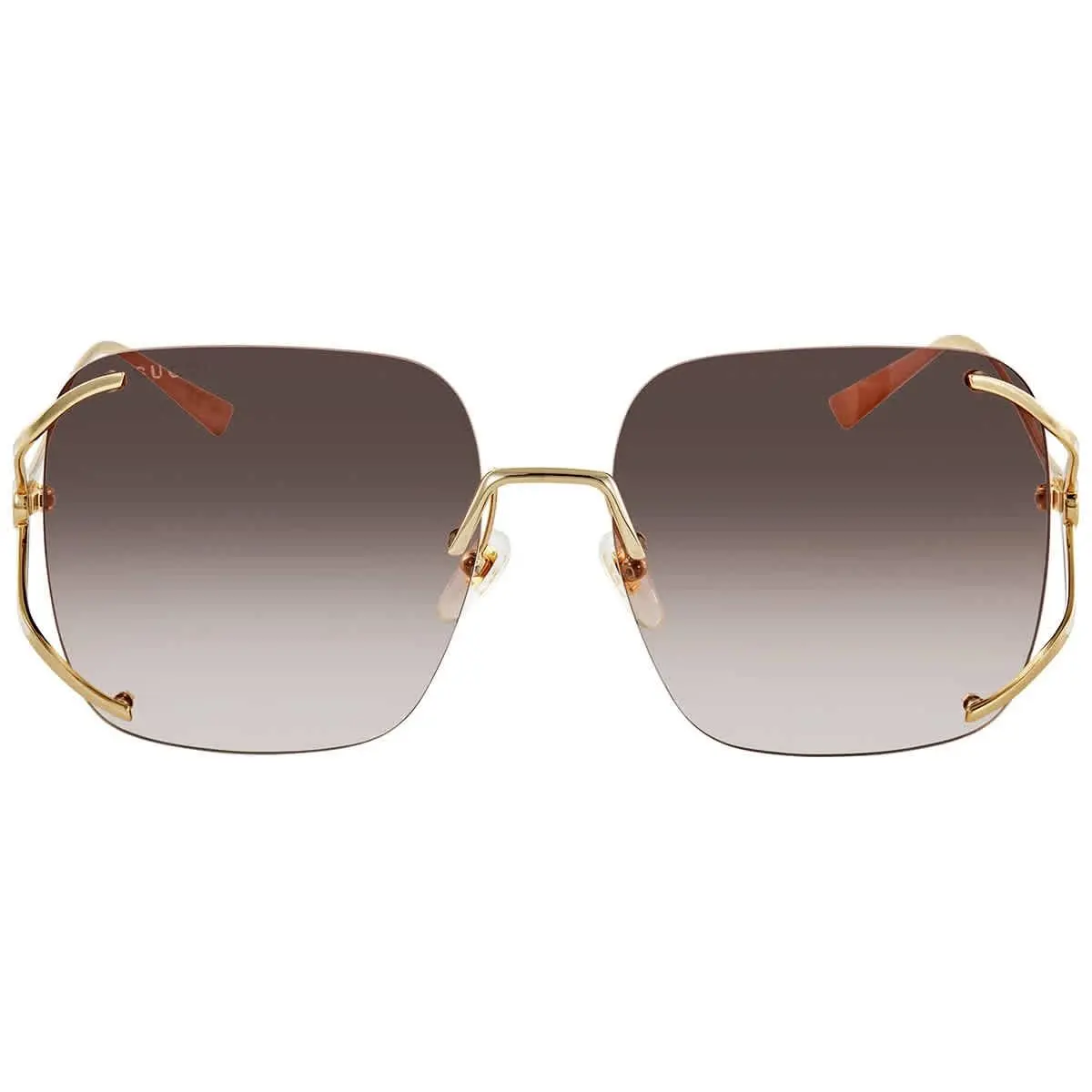Gucci Brown Gradient Lens Sunglasses - Gold
