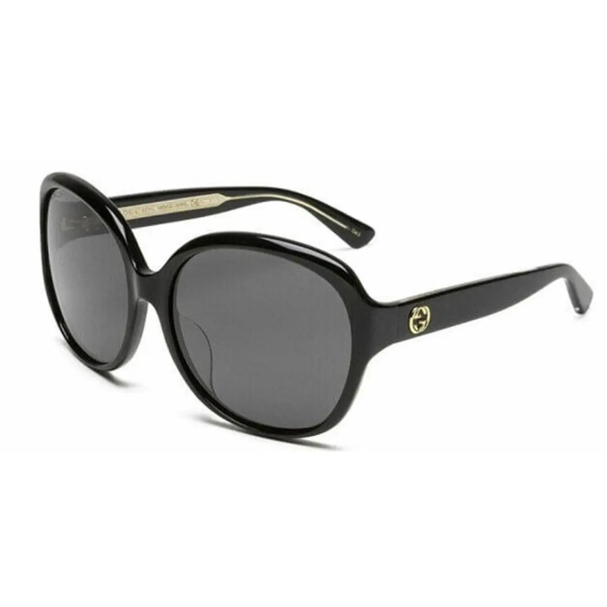 Gucci Black Round Women`s Sunglasses GG0080SK 001