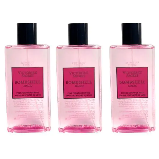 3X Victoria’s Secret Bombshell Magic Fragrance Body Mist Spray Splash 8.4 oz