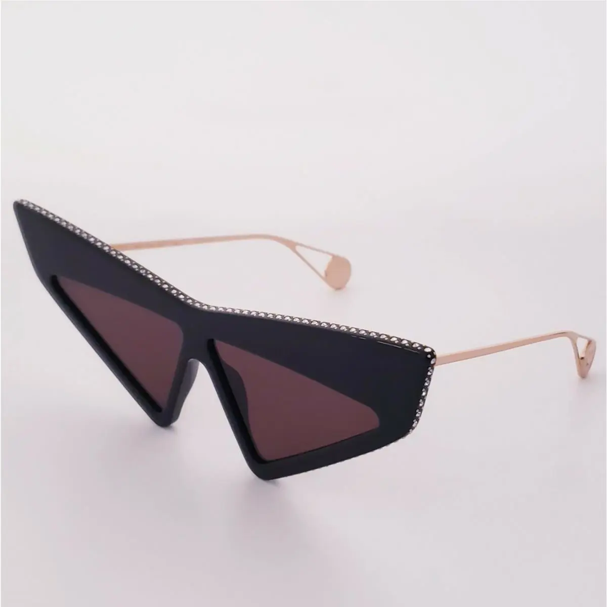 Gucci Hollywood Forever GG0430S 002 Black Brown Mask Sunglasses