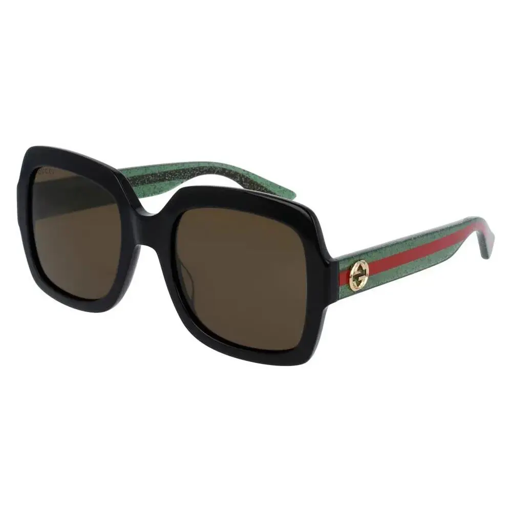 GG0036SN 002 Black Square Rectangle Women`s 54 mm Sunglasses by Gucci
