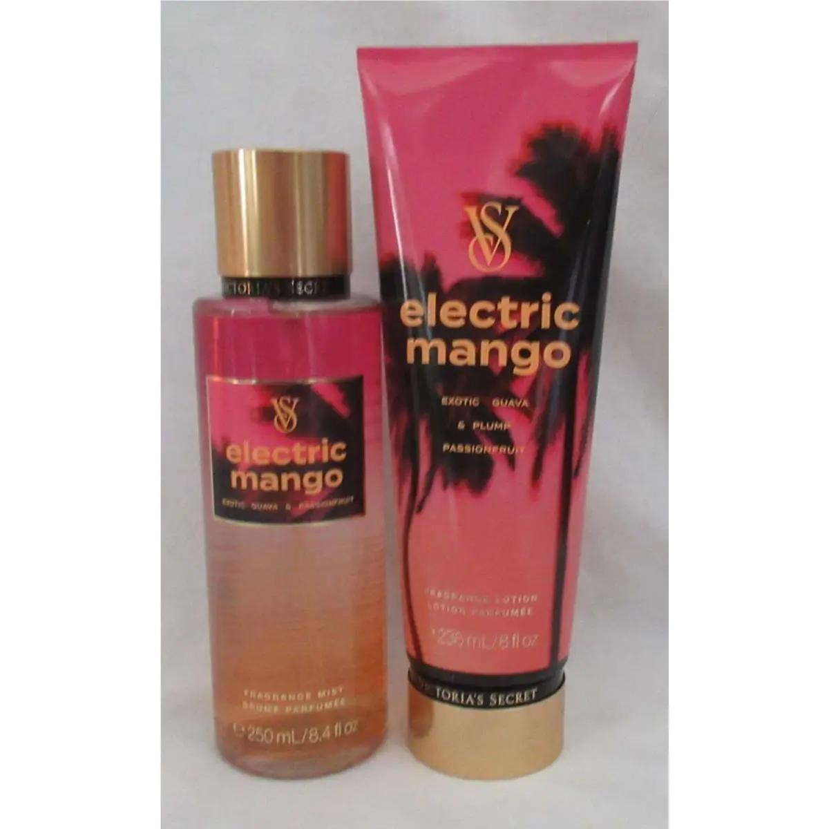 Victoria`s Secret Fragrance Mist Lotion Set Lot of 2 Electric Mango