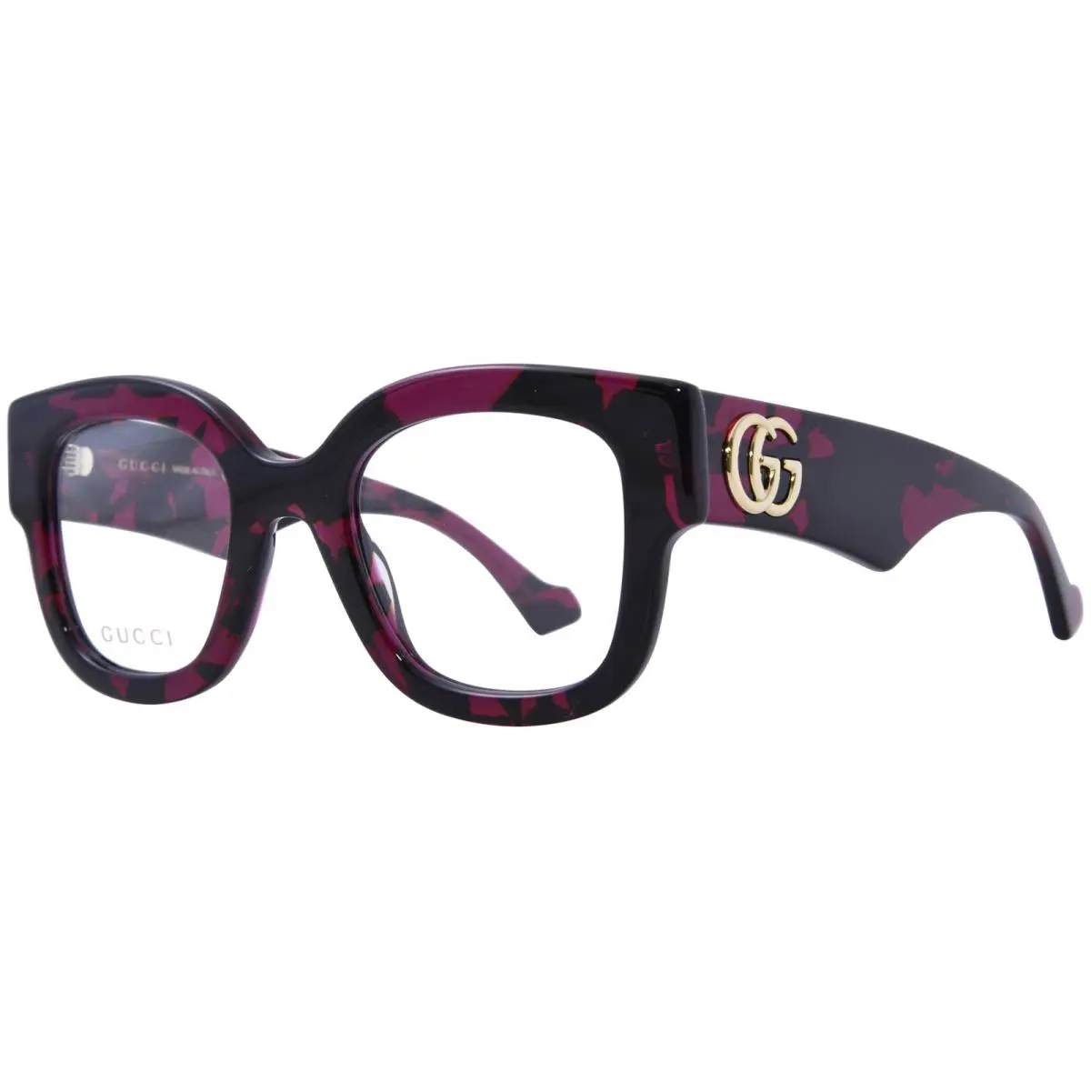 Gucci GG1423O 003 Eyeglasses Women`s Pink Havana/gold Full Rim Cat Eye 50mm