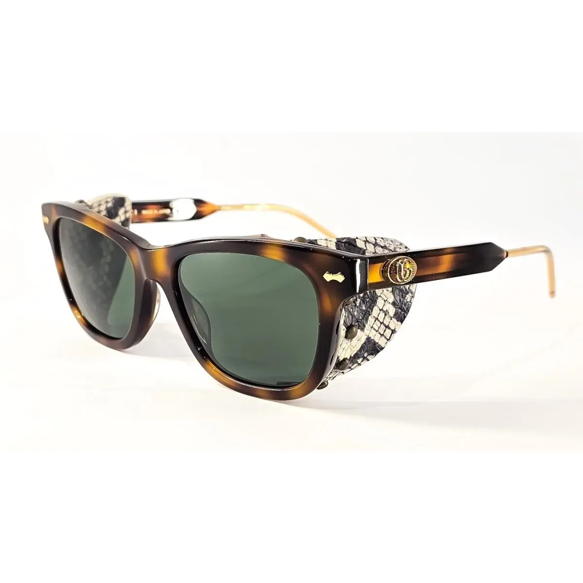 GG0671S Sunglasses 002 Havana /green Lenses Size 54 by Gucci