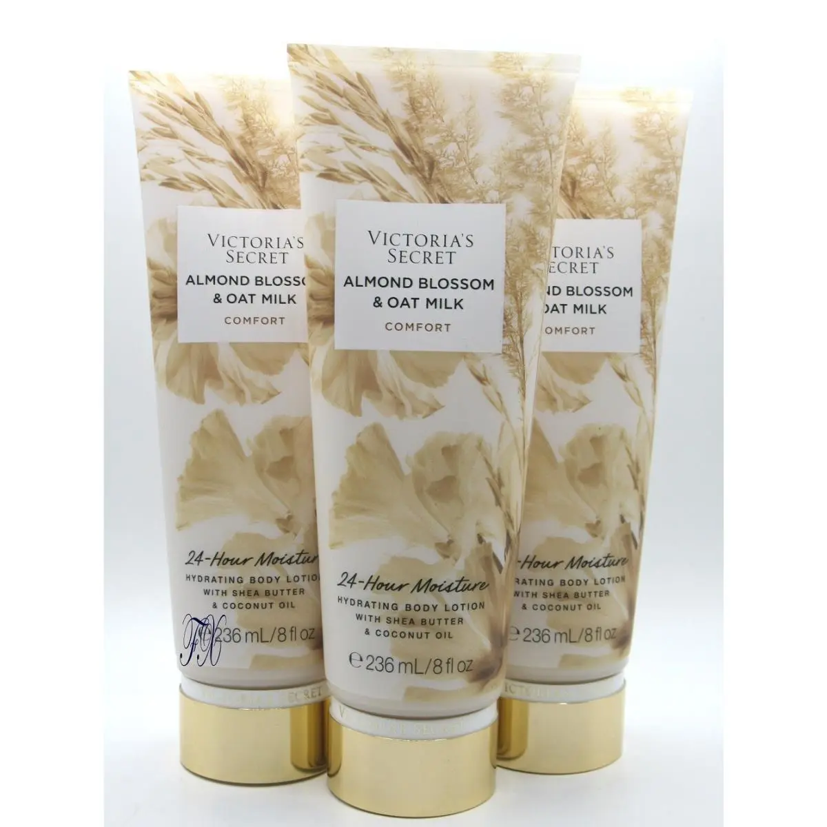 Victoria`s Secret Comfort Almond Blossom Oat Milk Body Lotion 8 OZ 3 PC Lot