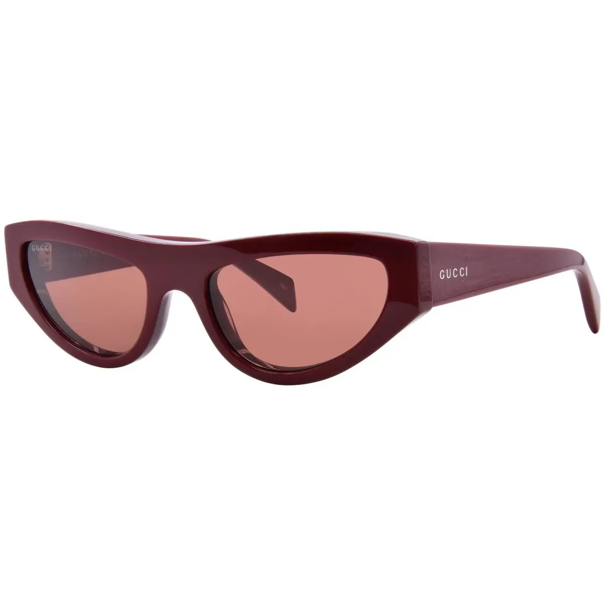 Gucci GG1919S 002 Sunglasses Women`s Burgundy/brown Lenses Cat Eye Style 55mm
