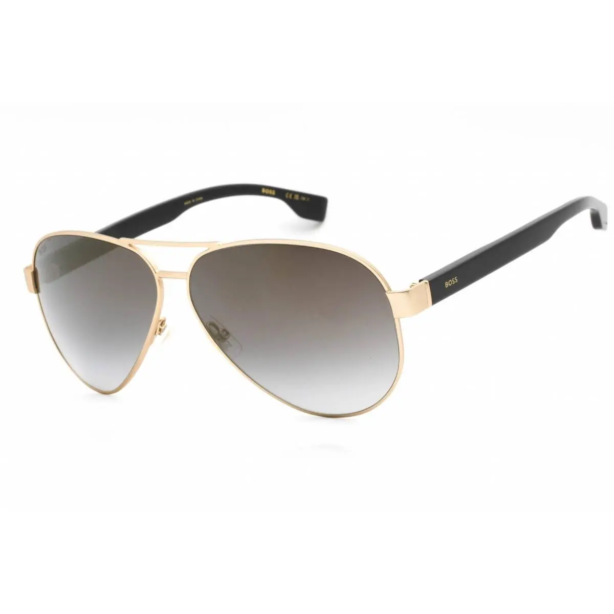 Hugo Boss Men`s Sunglasses Matte Gold Metal Aviator Frame Boss 1560/O/S 0AOZ FQ