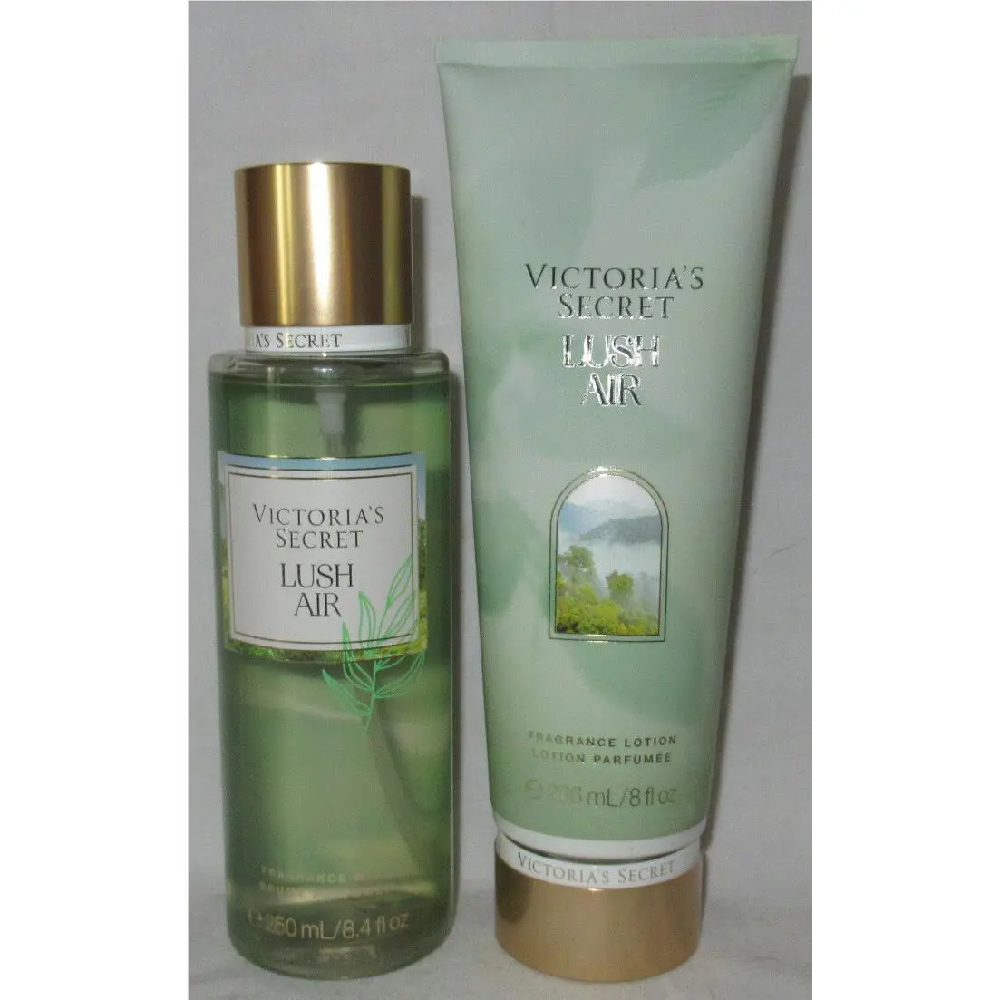 Victoria`s Secret Fragrance Mist Lotion Set Lot of 2 Lush Air