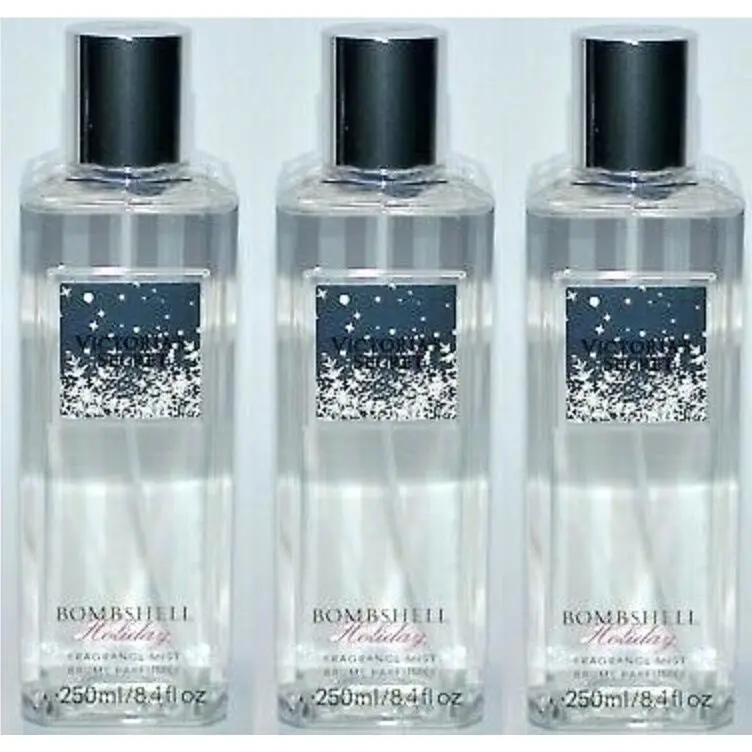 Lot OF 3 Bottles Victoria Secret Bombshell Holiday Fragrance Body Mist