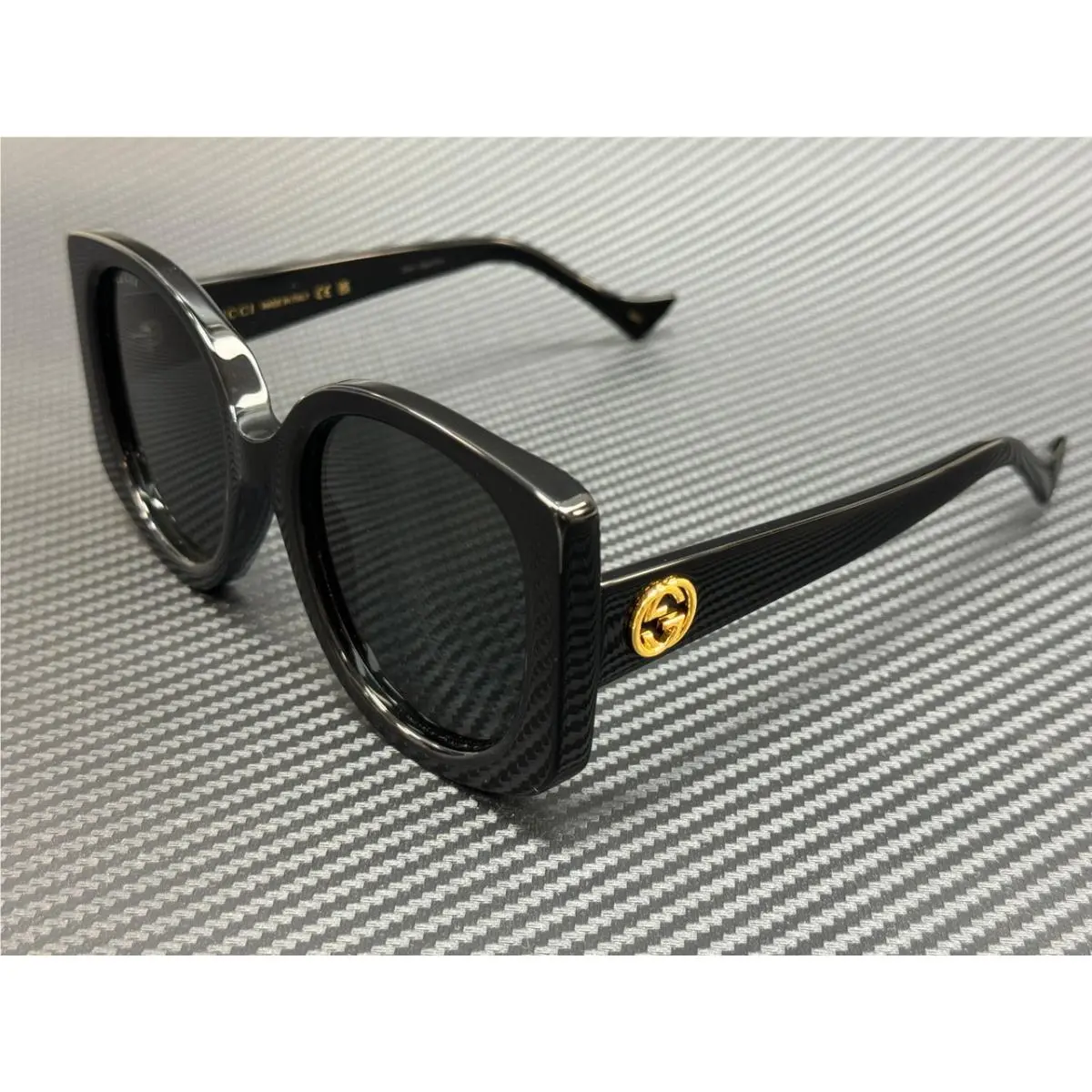 Gucci GG1257S 001 Black Grey Women`s 53 mm Sunglasses