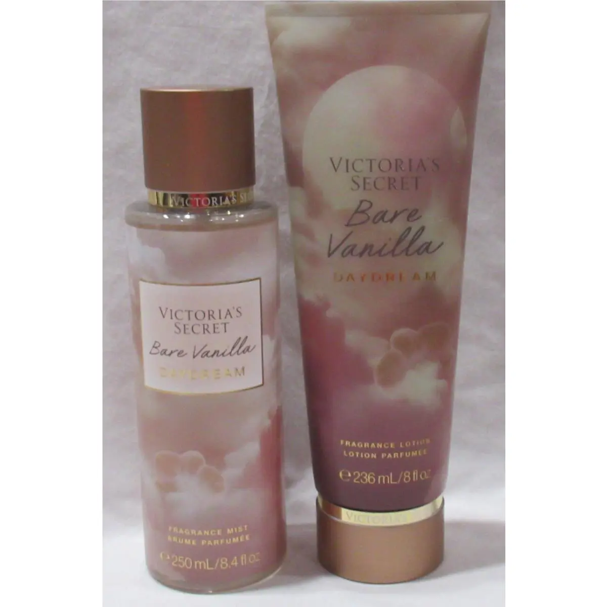 Victoria`s Secret Fragrance Mist Lotion Set Lot of 2 Bare Vanilla Daydream
