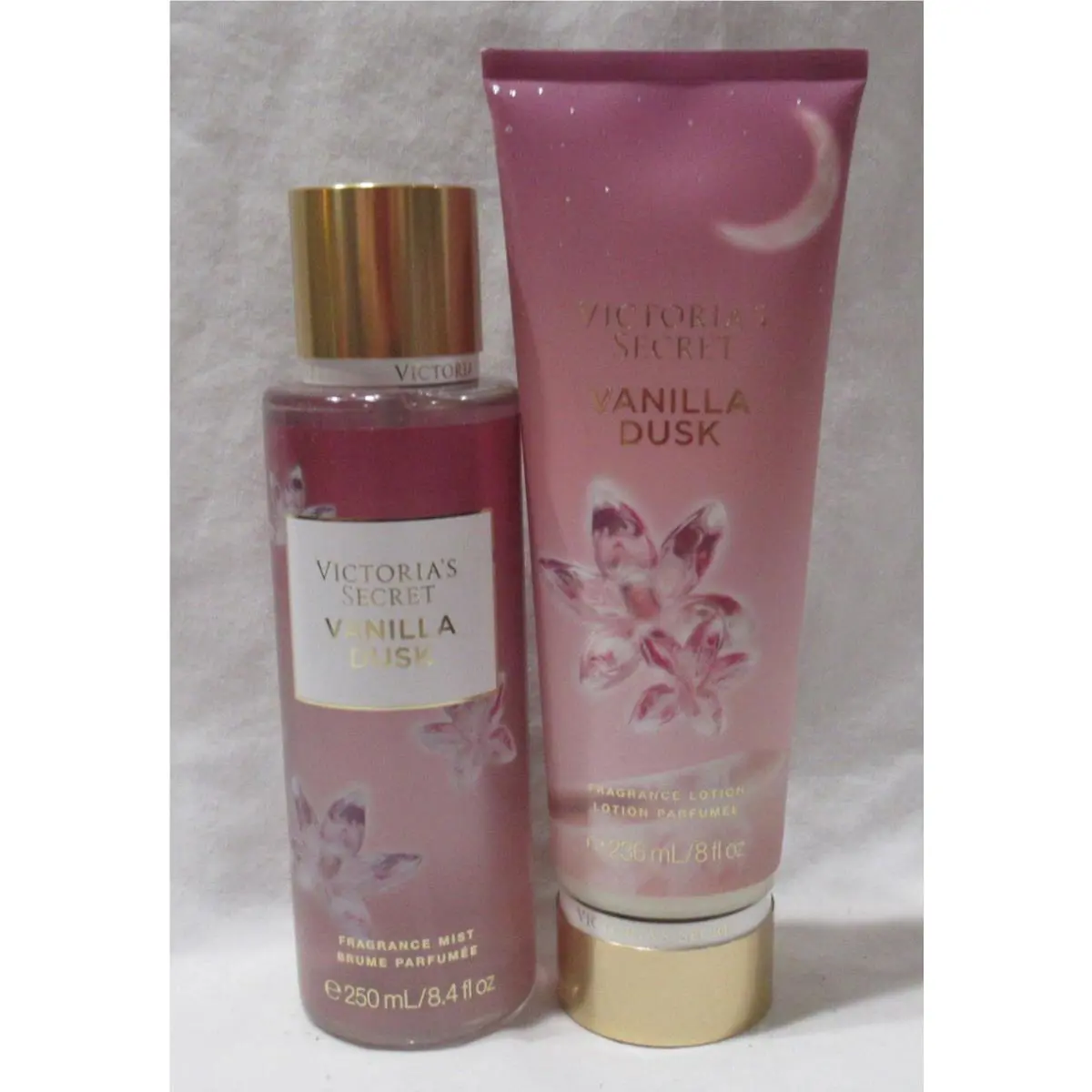 Victoria`s Secret Fragrance Mist Lotion Set Lot of 2 Vanilla Dusk Nectar Plum