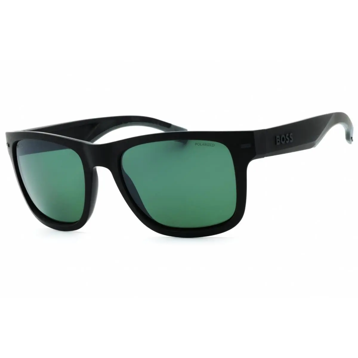 Men`s Sunglasses Matte Black Grey Square Full Rim Boss 1496/S 0O6W 55 by Hugo Boss
