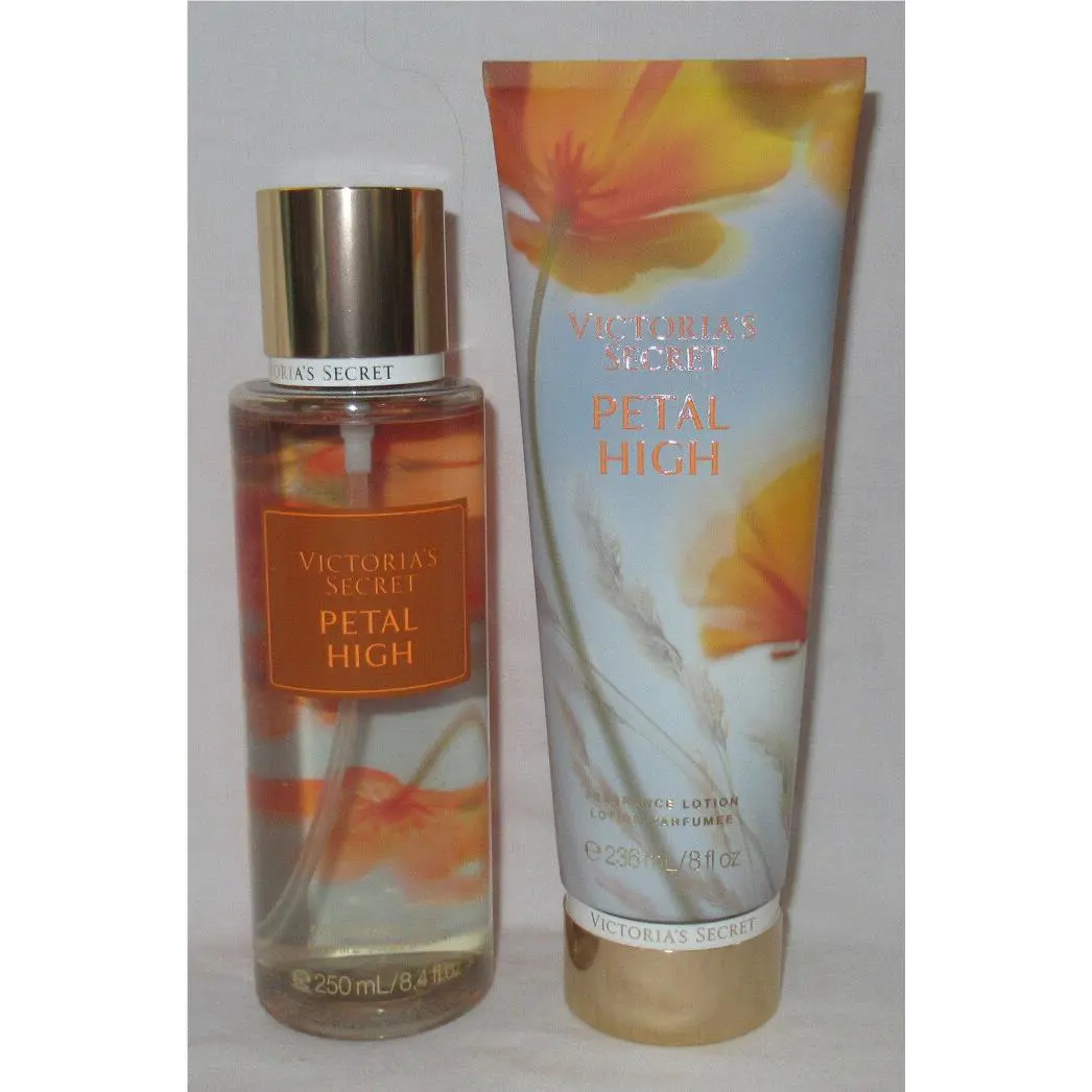 Victoria`s Secret Fragrance Mist Lotion Set Lot of 2 Petal High