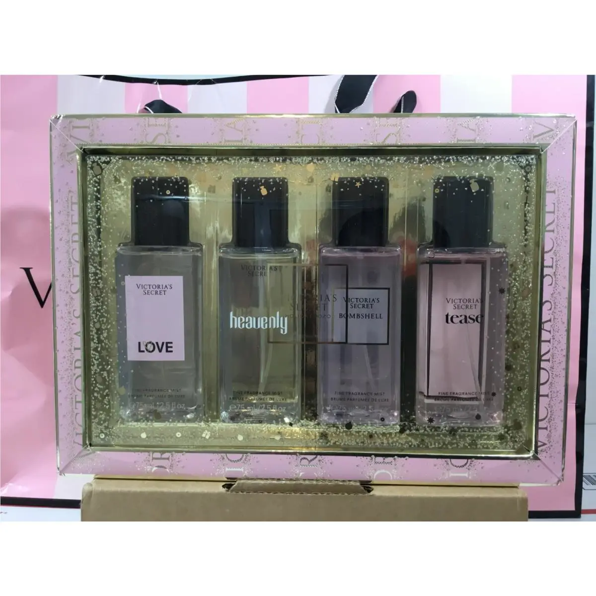 Victoria`s Secret Fine Fragrance Mist Love Heavenly Bombshell Tease Gift Set by Victoria's Secret