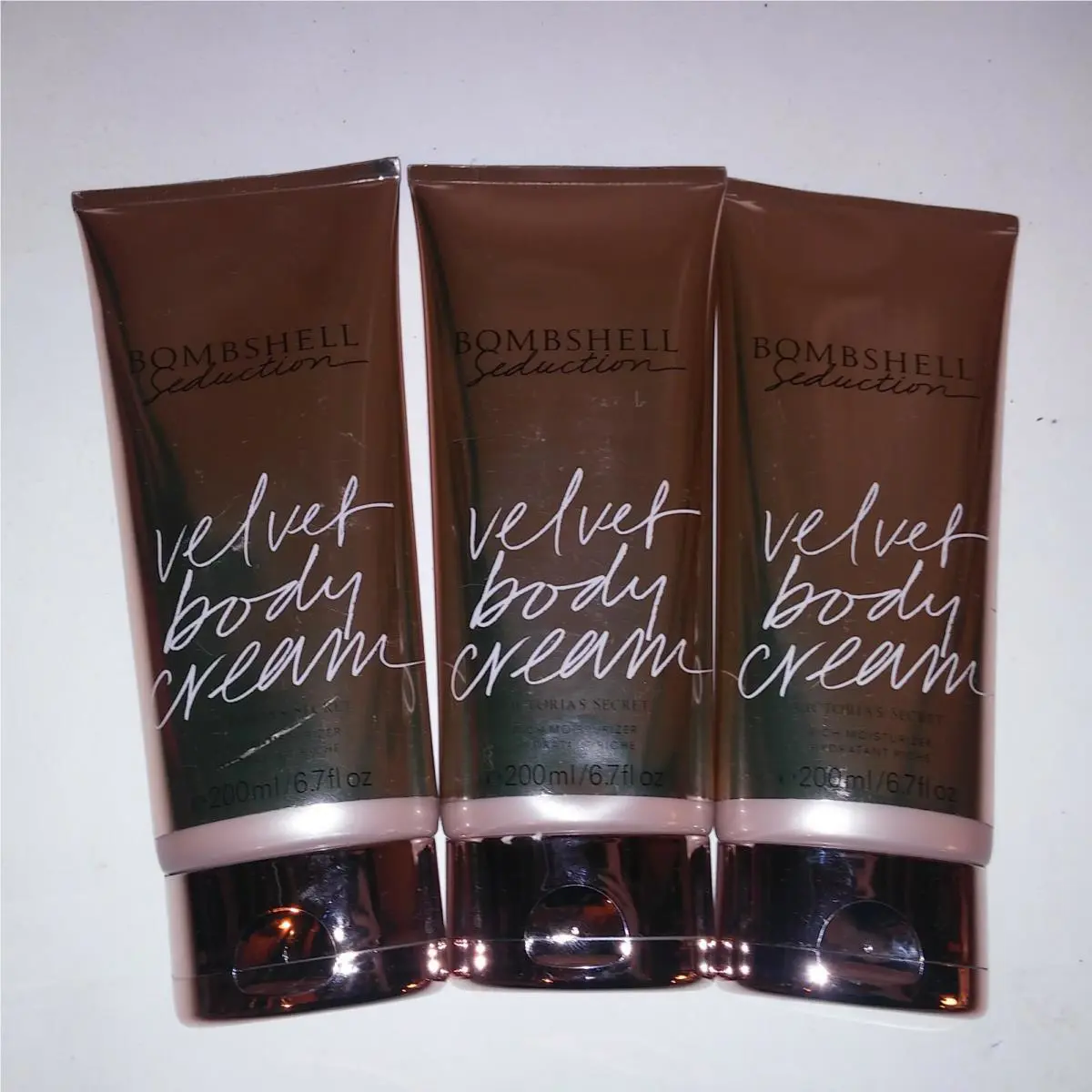Set of 3 Victoria Secret Velvet Body Cream Bombshell Seduction Lotion Gift Set by Victoria's Secret