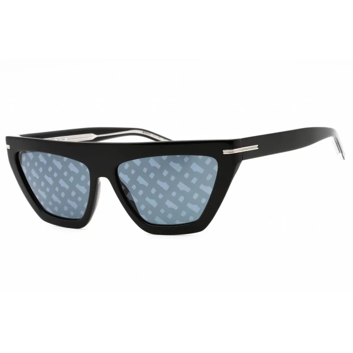 Hugo Boss Boss 1609/S 0807 MD Black/grey Blue Monogram 58-15-145 Sunglasses