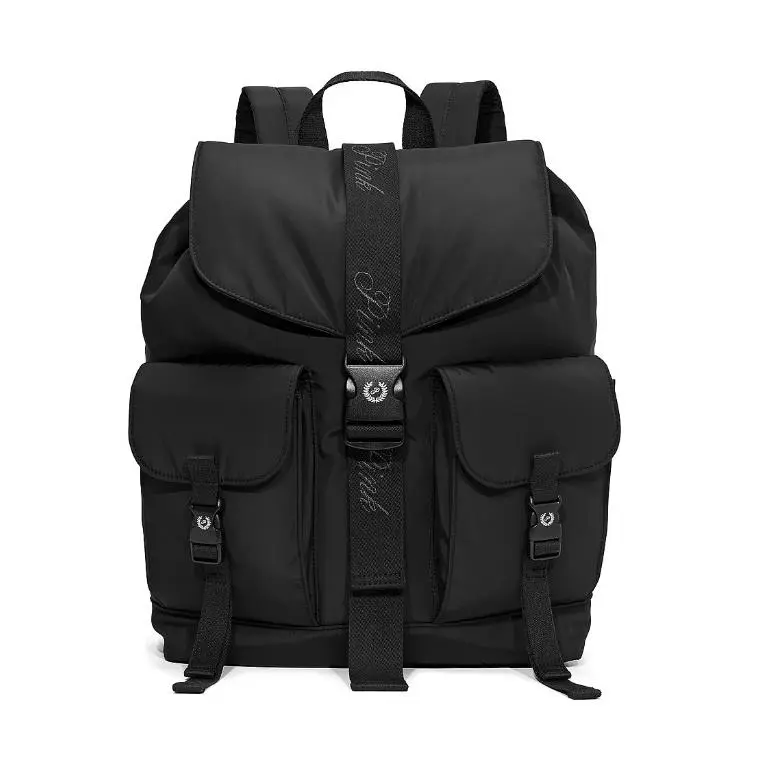 Victorias Secret Pink Nylon Cargo Backpack Bag Travel Tote Bag Black - Handle/Strap: Black, Hardware: Black, Exterior: Black