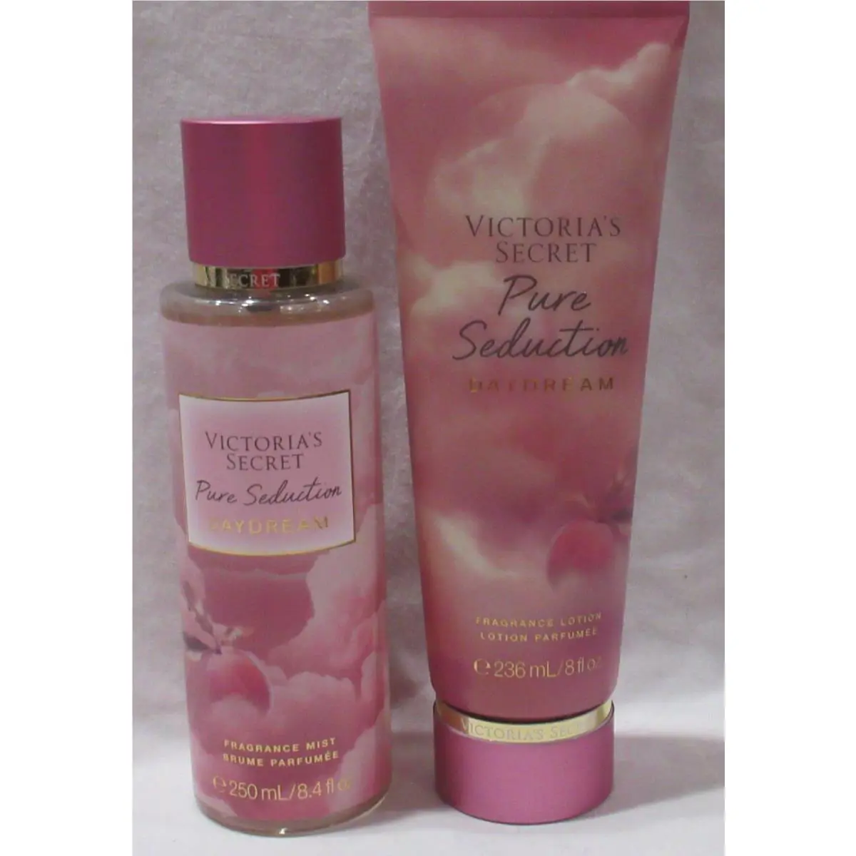 Victoria`s Secret Fragrance Mist Lotion Set Lot of 2 Pure Seduction Daydream