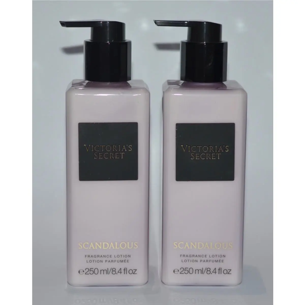 Lot OF 2 Victoria`s Secret Scandalous Fragrance Lotion Cream Body 8.4 OZ Pump