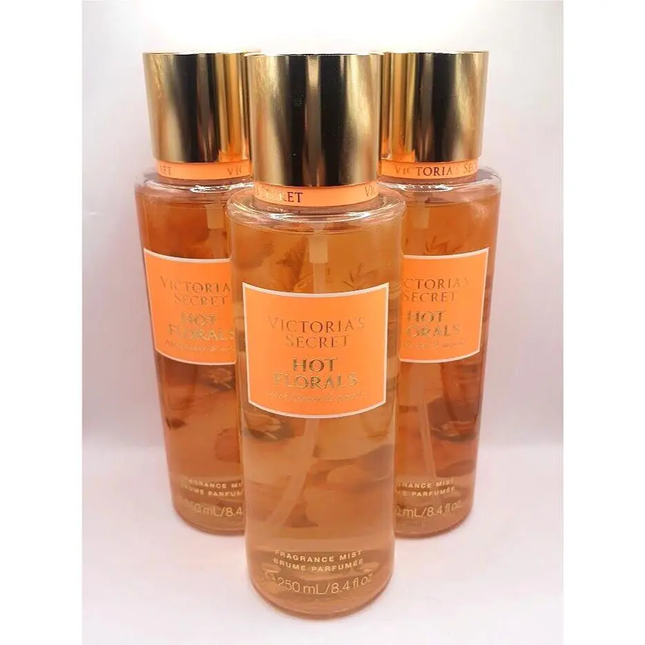 Victoria`s Secret Hot Florals Body Mist 8.4 FL OZ Set OF 3