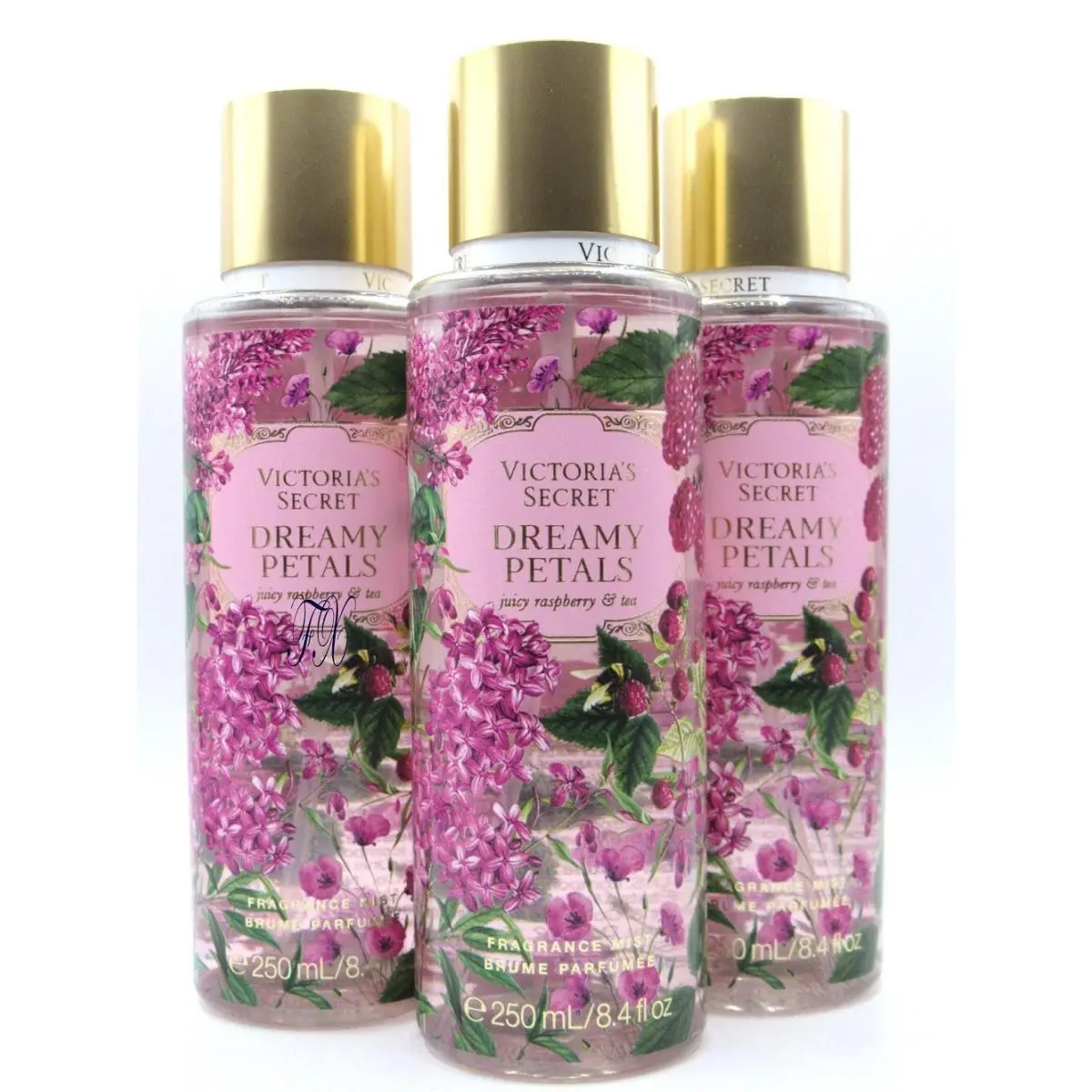 Victoria`s Secret Dreamy Petals Fragrance Mist Body Spray 8.4 OZ Lot OF 3 Pcs
