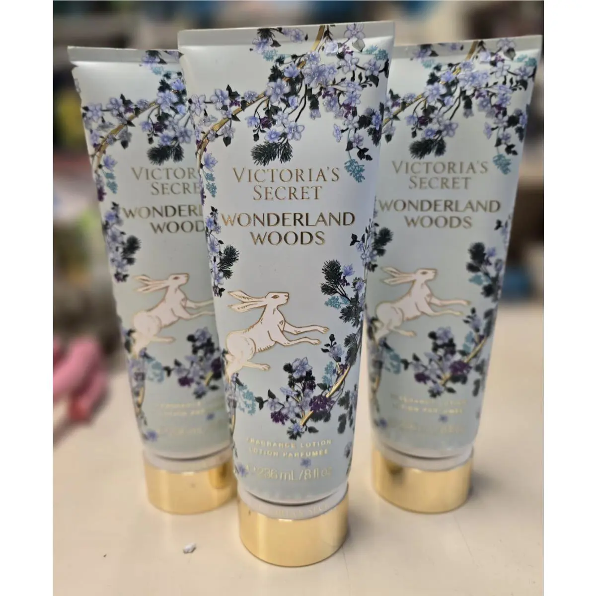 3 Victoria’s Secret Wonderland Woods Fragrance Lotion 8 fl oz