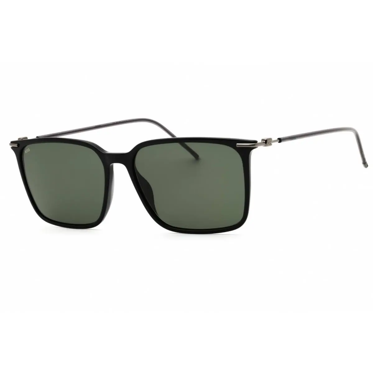 Men`s Sunglasses Black Plastic Frame Green Lens Boss 1371/S 0807 QT by Hugo Boss